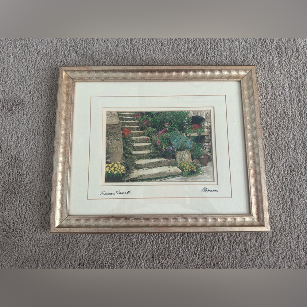 Martin Robert’s flowered stairs #1 Art Print